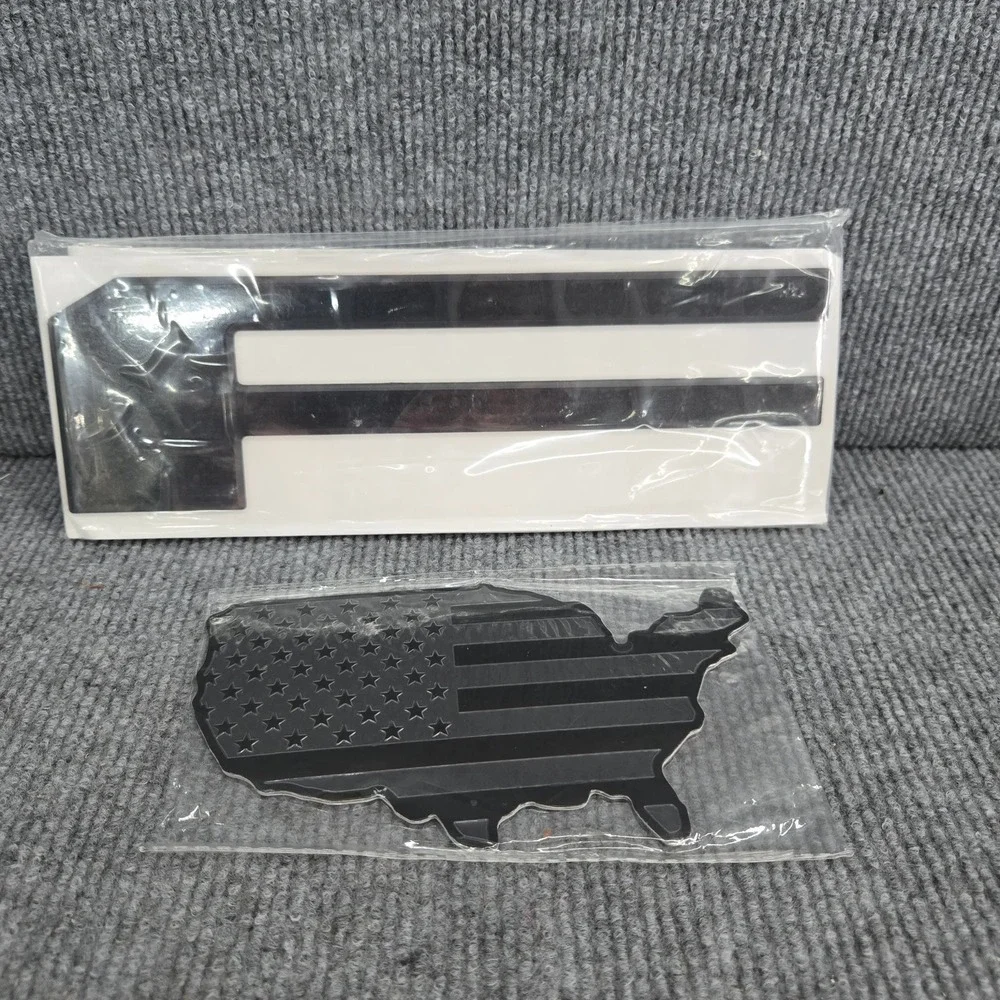 Ford Black Out Emblem Letter Badge &‎ USA Flag Emblem NIB